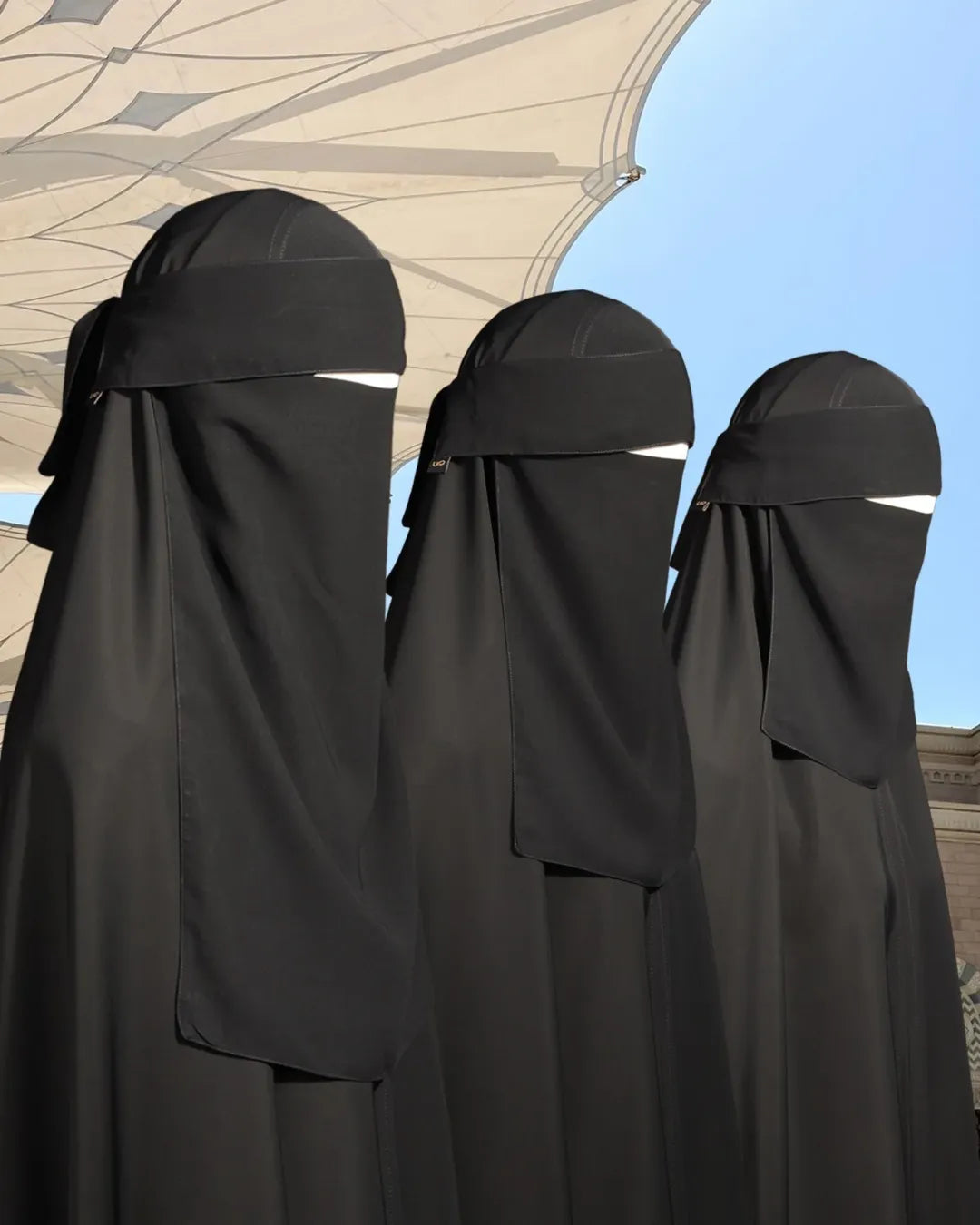 Soft Tie Back Niqab/Hijab Without Locket/Nose Piece