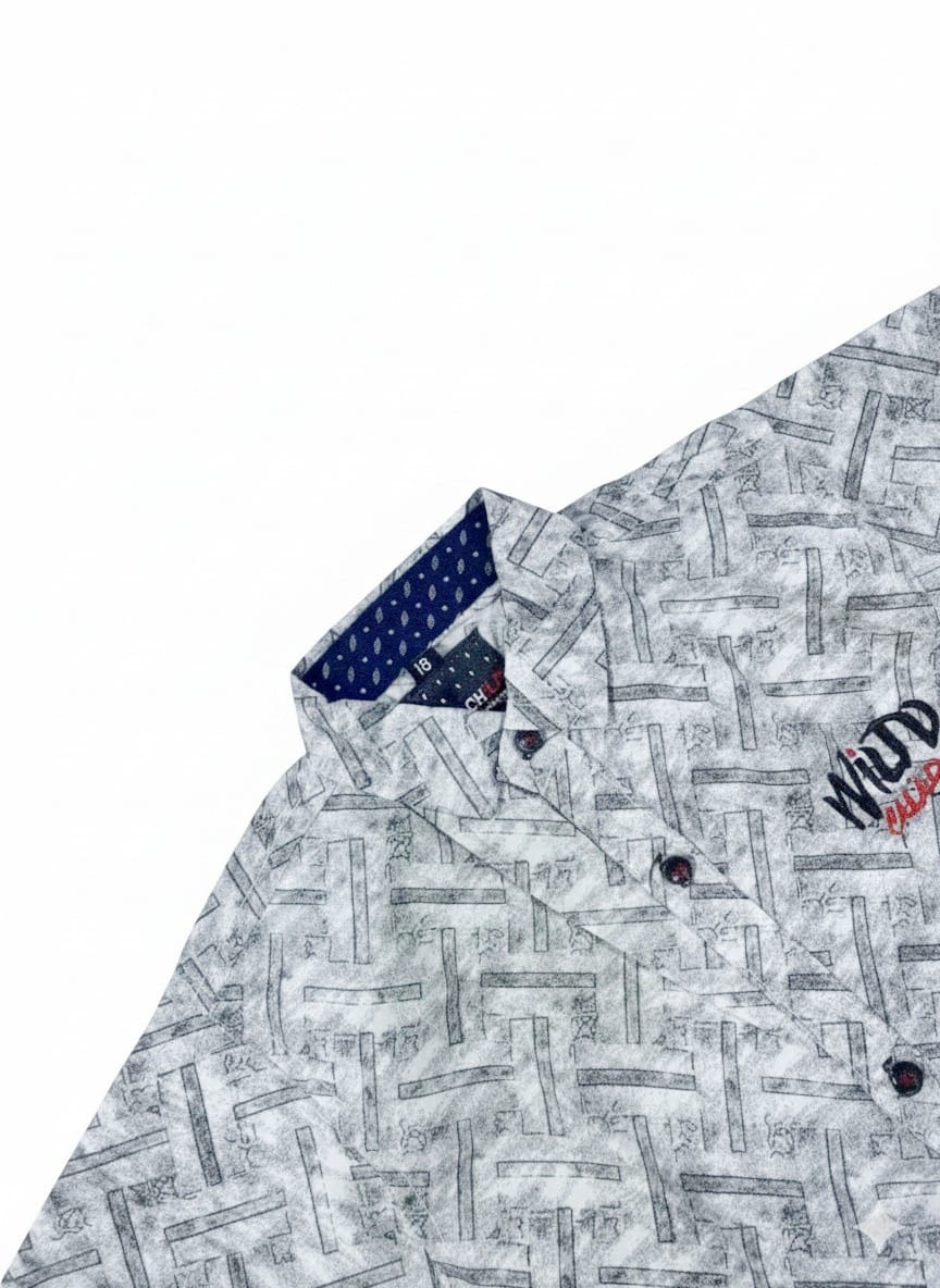 Light Gray Shirt For Boys I Half Sleeves I Stretchable Fabric I Casual Outfit I Trendy Kids Shirt I Hot Selling I YZ Clothing Brand