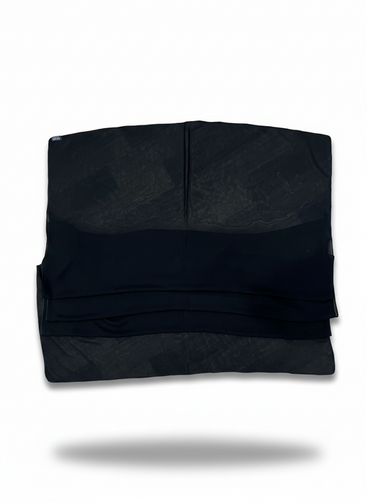 Premium Black Chiffon/Georgette Dupatta for Women - Lightweight & Elegant