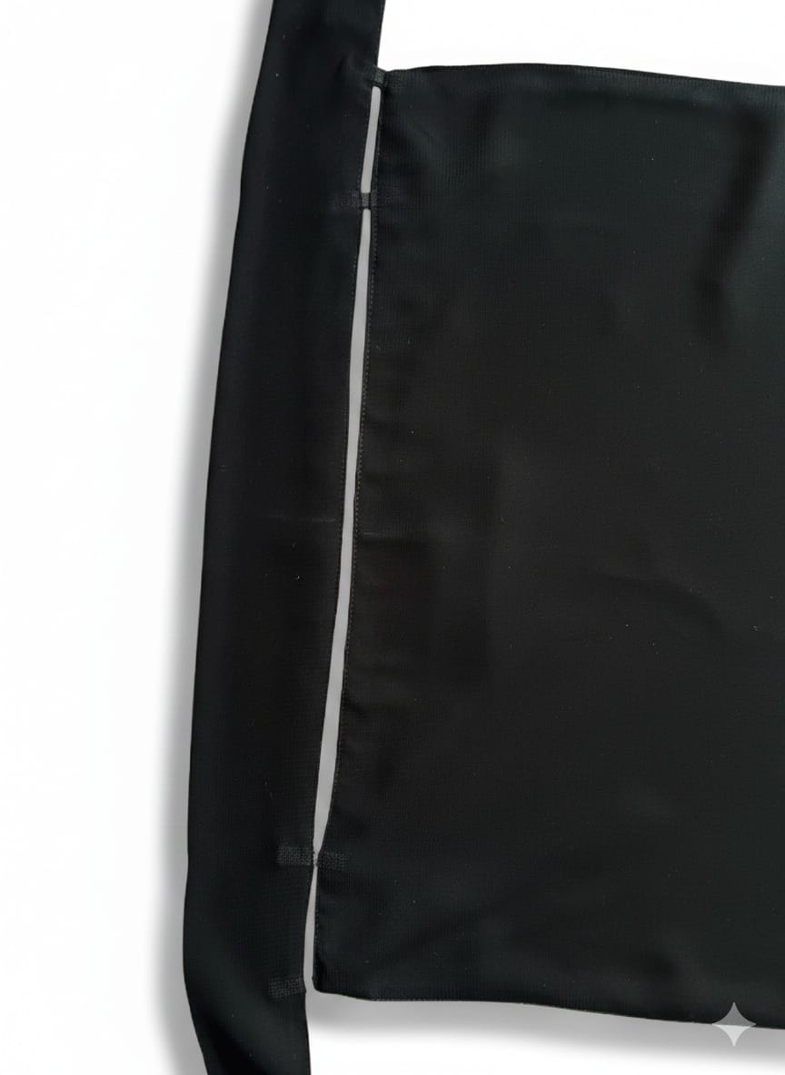 Soft Tie Back Niqab/Hijab Without Locket/Nose Piece