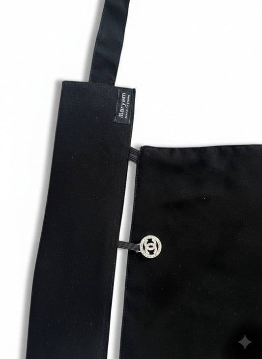 Hard Tie Back Niqab/Hijab With Locket/Nose Piece